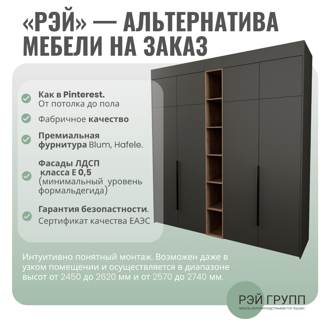  шкафы Рэй альтернатива встроенному шкафу на заказ